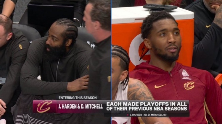 转播方晒纪录：哈登和米切尔生涯从未缺席过季后赛